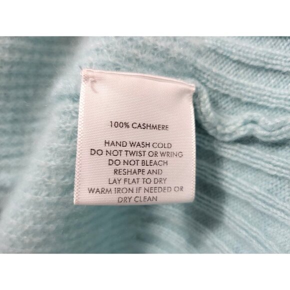 Sunny Cashmere Ice Blue V-Neck Sweater - Picture 10 of 12